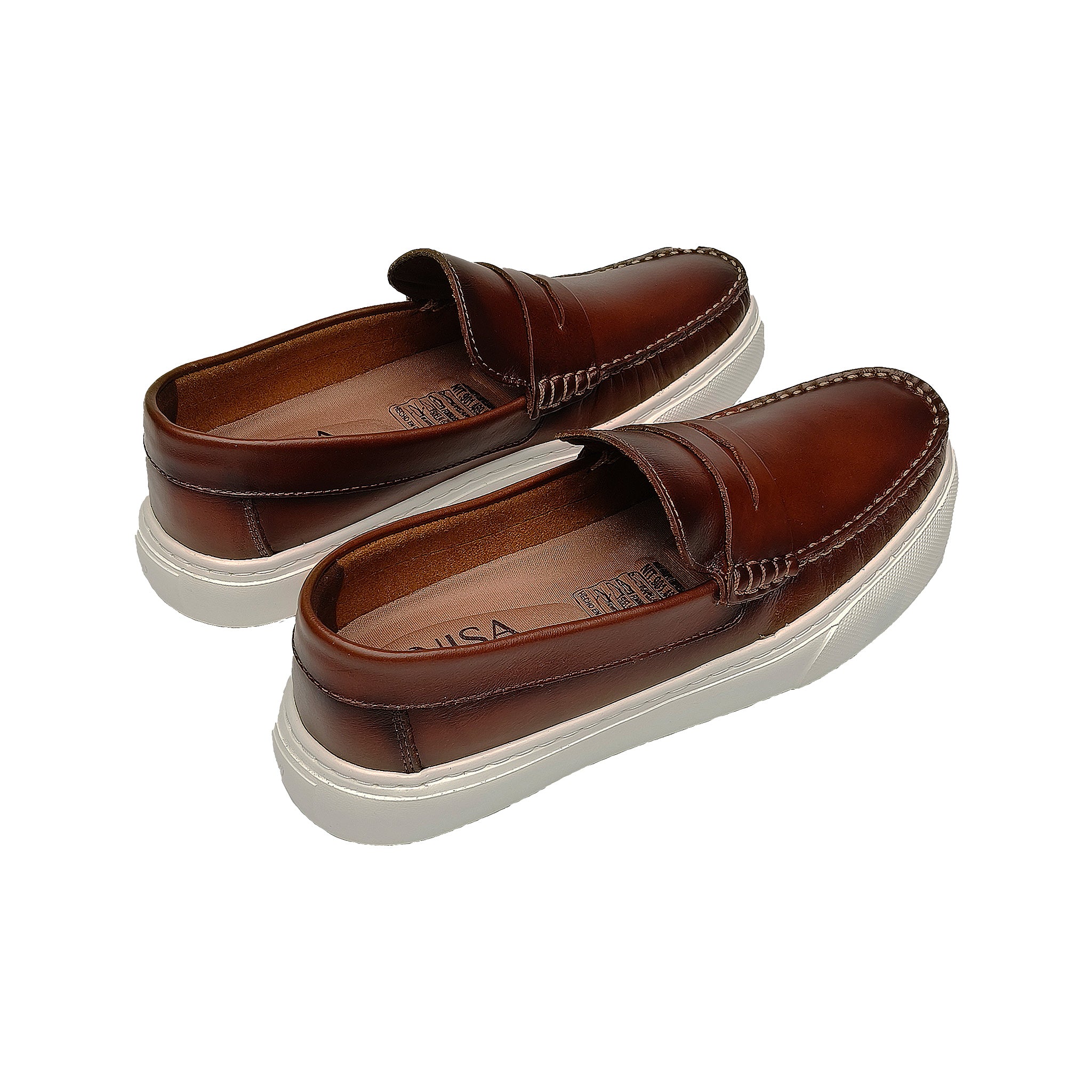 Mocasín Versalles Miel Hombre | Cuero Original Espasolado – NISA Store