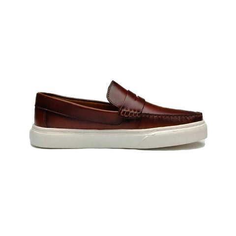 Mocasín Versalles Miel Hombre | Cuero Original Espasolado – NISA Store