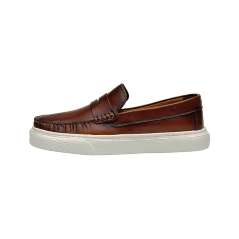 Mocasín Versalles Miel Hombre | Cuero Original Espasolado – NISA Store