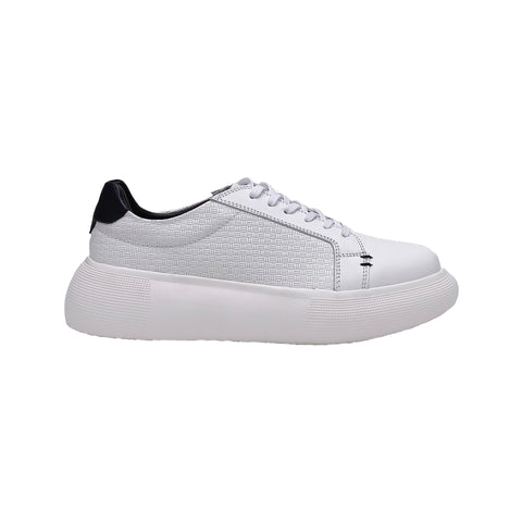 Hércules - Sneakers Hombre en Cuero | F. Blanco Alambrado - H. Negro