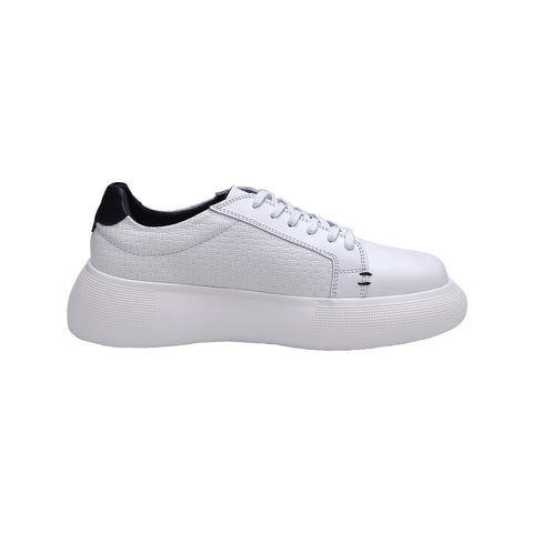 Hércules - Sneakers Hombre en Cuero | F. Blanco Alambrado - H. Negro