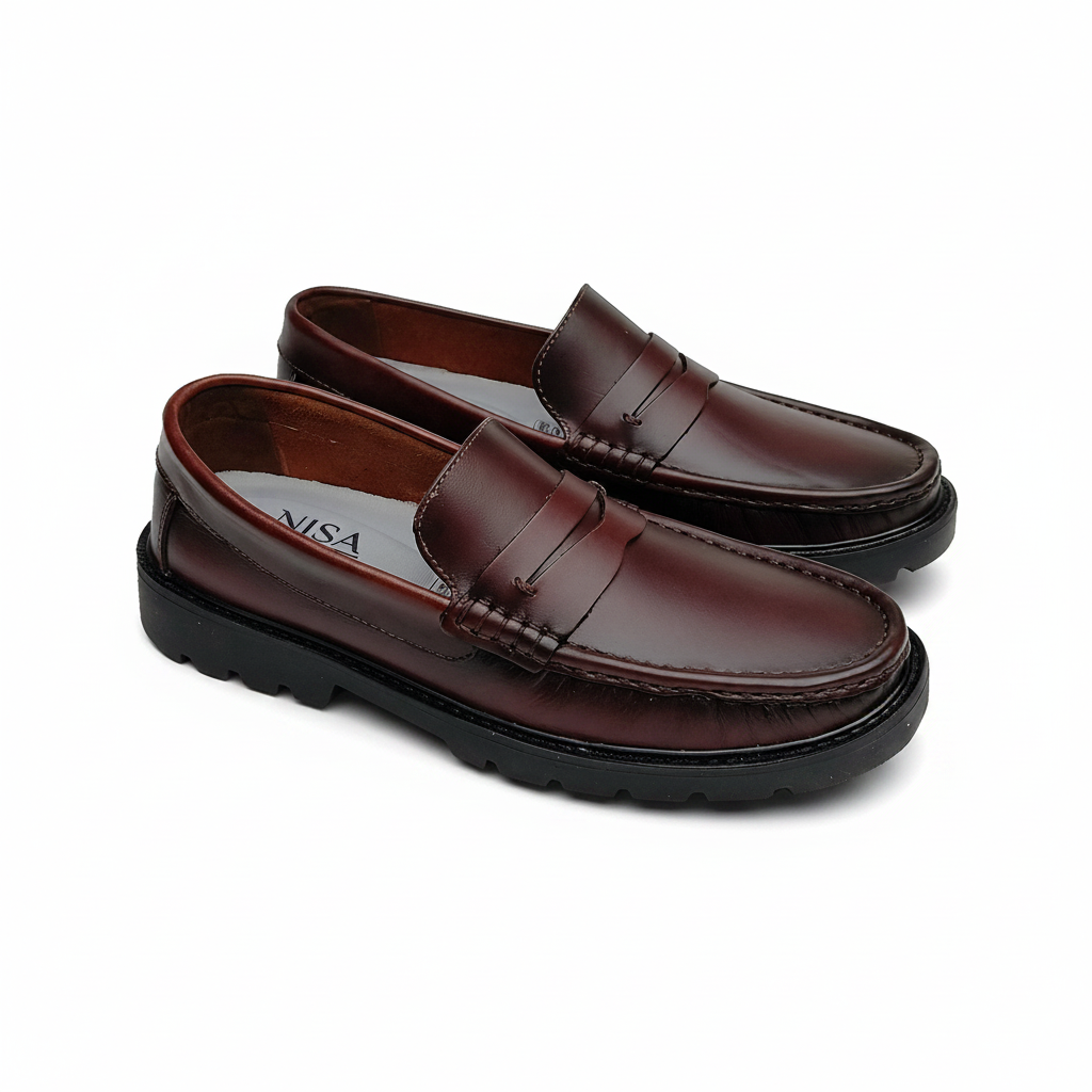 Mocasín Cognac - Iluminación y sombra mejoradas